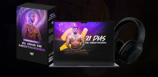 Hombre sentado con expresión serena, utilizando el programa meditación en 21 días