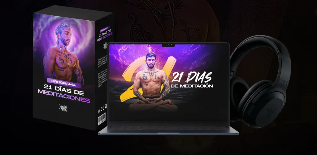 Hombre sentado con expresión serena, utilizando el programa meditación en 21 días